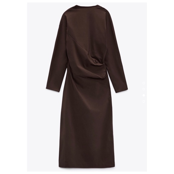 🤎Brown Zara Midi dress 🤎 - Picture 4 of 5